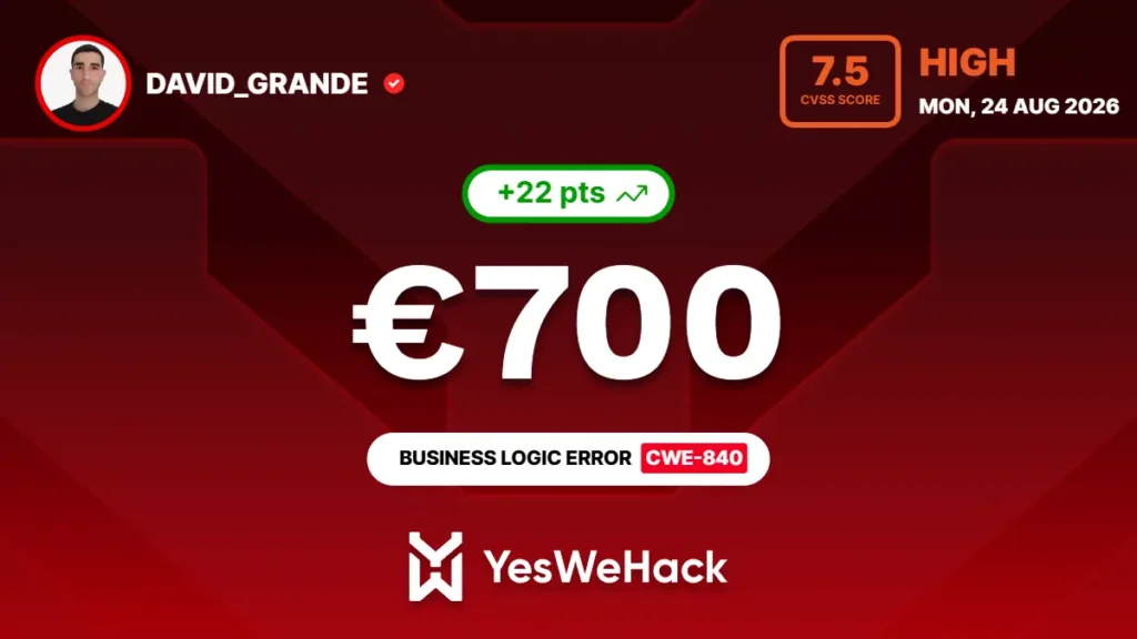 David Grande bug bounty Yeswehack